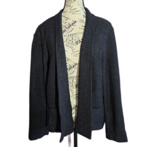 Eileen Fisher 100% wool open front cardigan